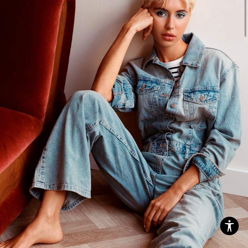 Zara denim jumpsuit